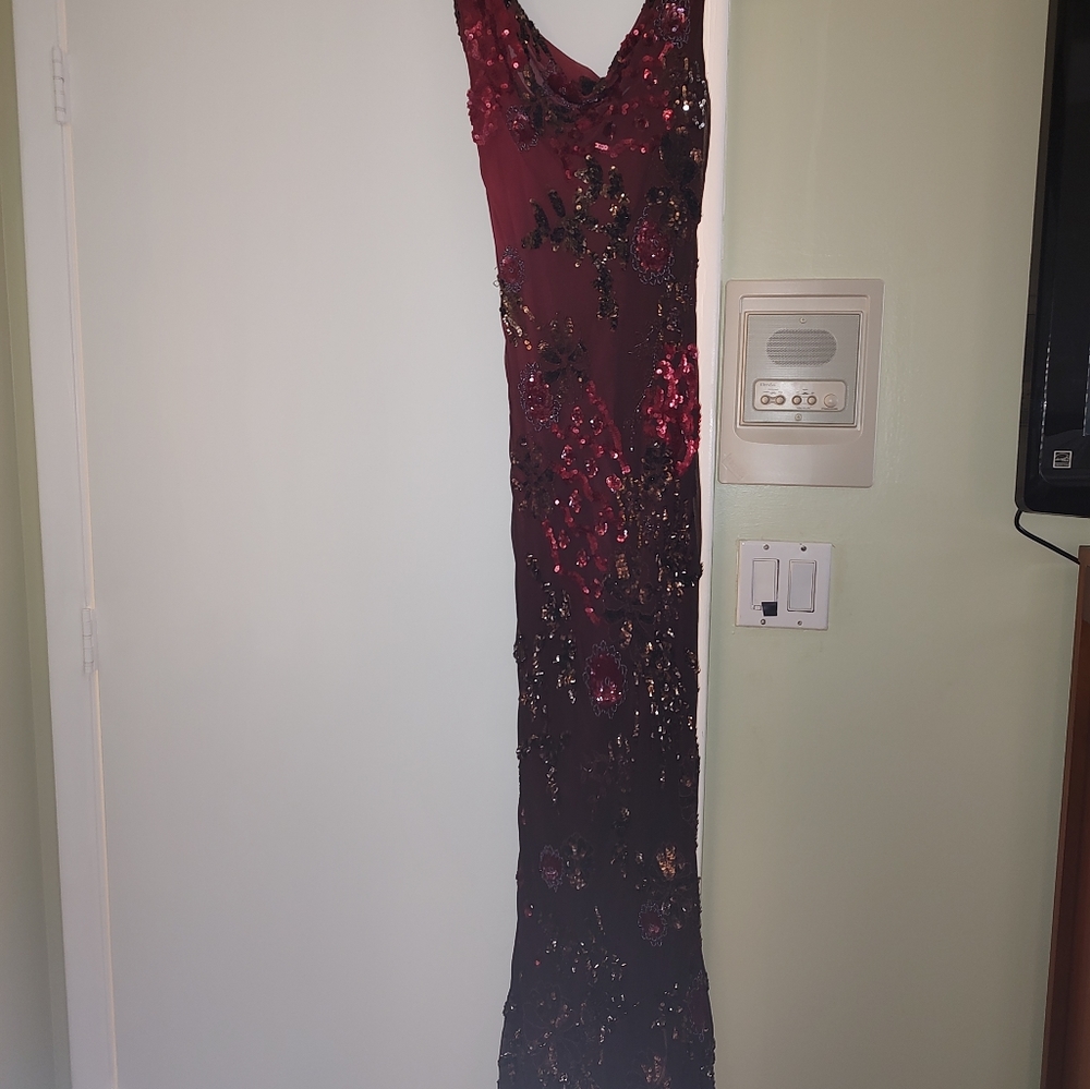 Maxi gown beaded throughout